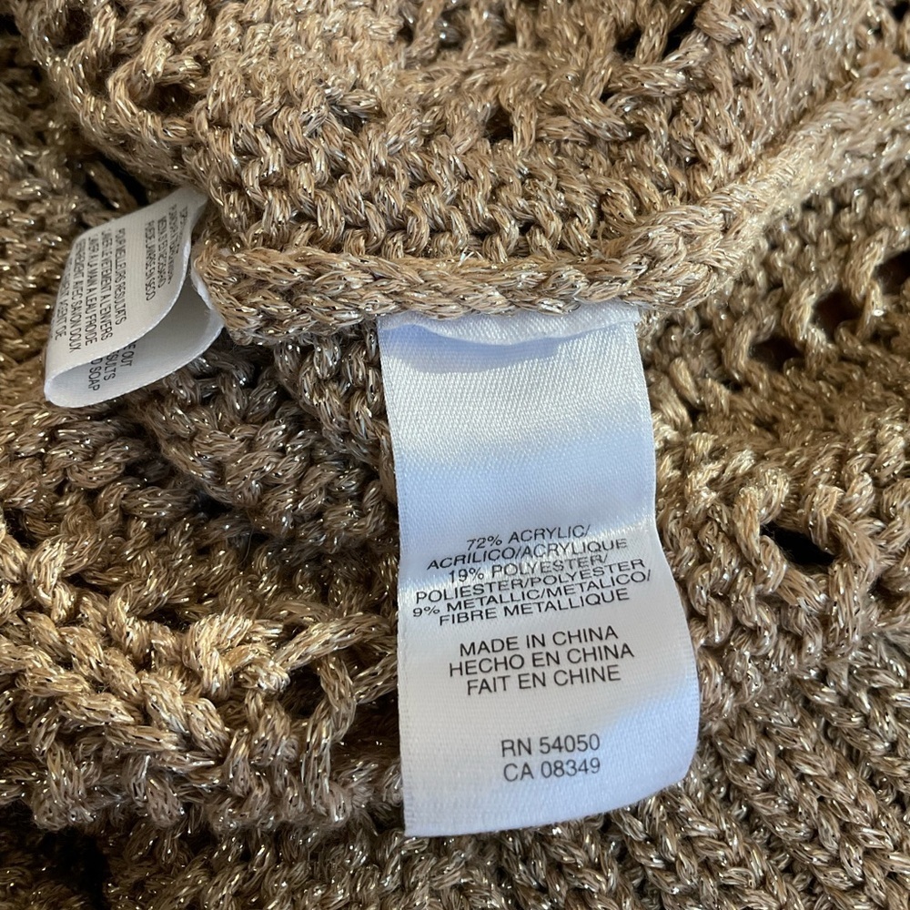 Jones New York Gold Metallic Sweater - Picture 4 of 7